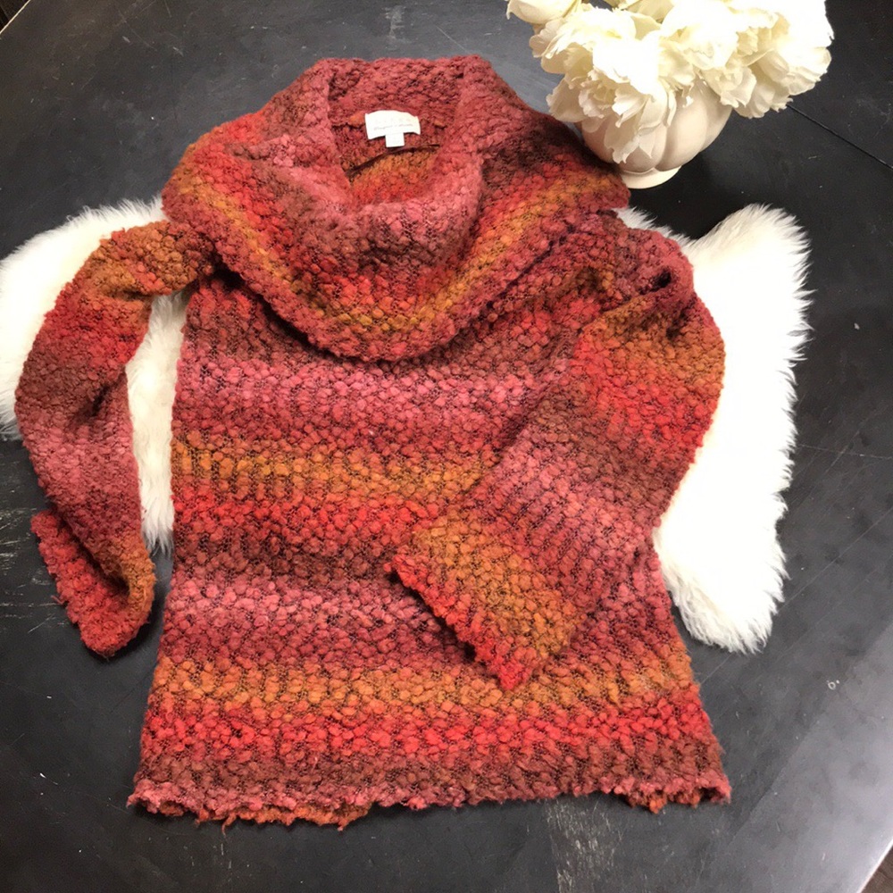 HINGE Nordstrom Boucle Cowl Neck Sweater